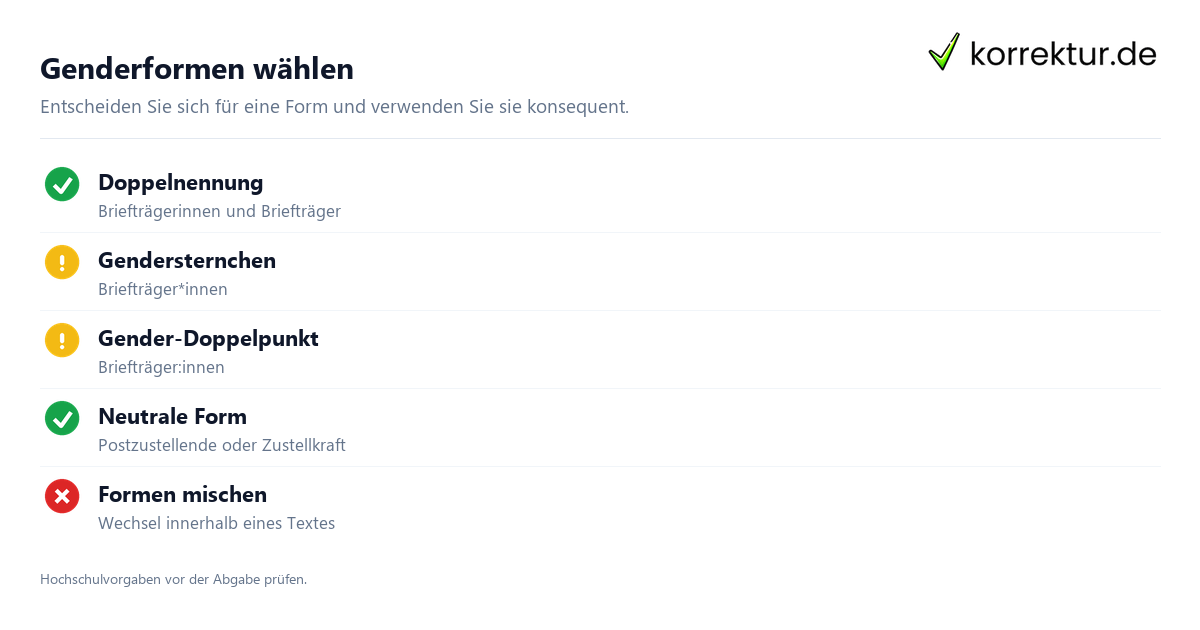 gendern Briefträger gendern Briefträger