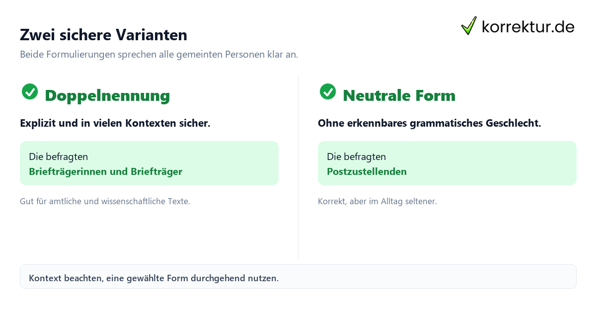 gendern Briefträger