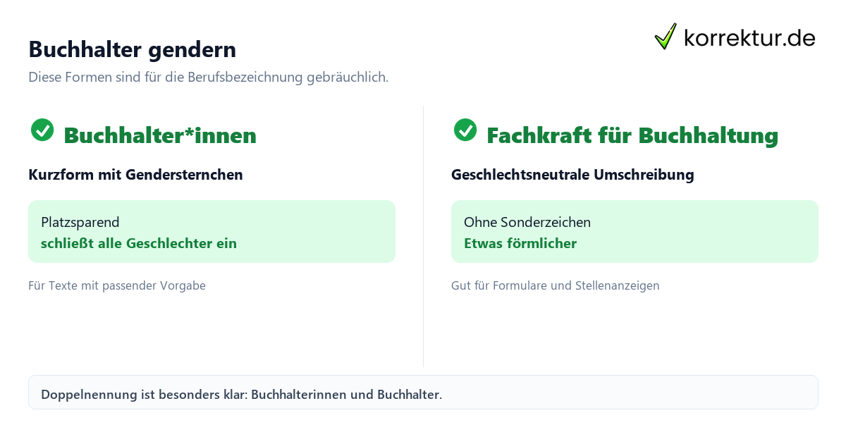 gendern Buchhalter: Überblick