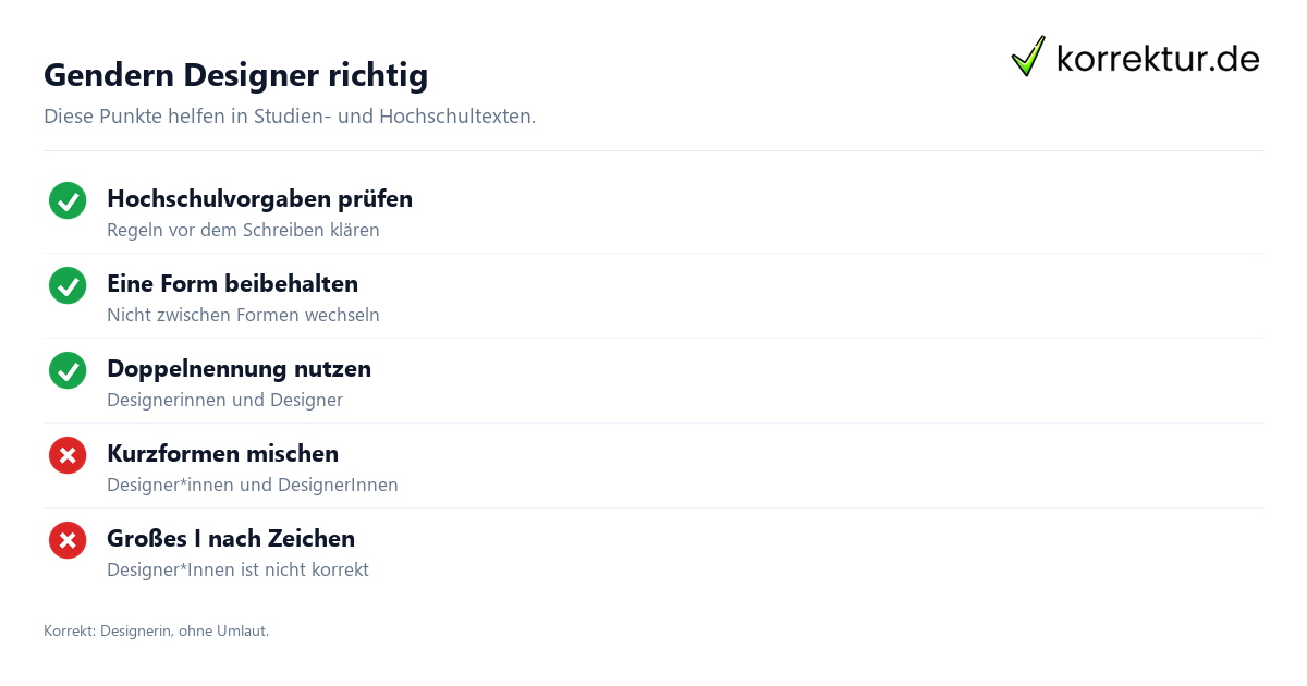 Designer oder Designerin? Gendern Designer: korrekte weibliche Form Designerin