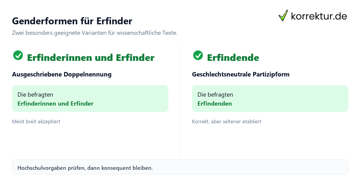 gendern Erfinder gendern Erfinder