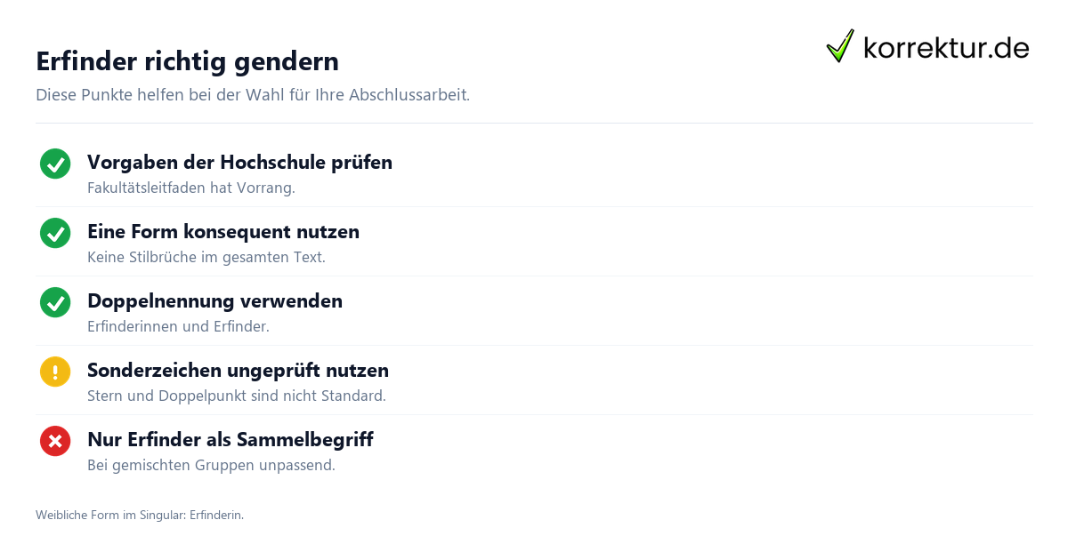 gendern Erfinder
