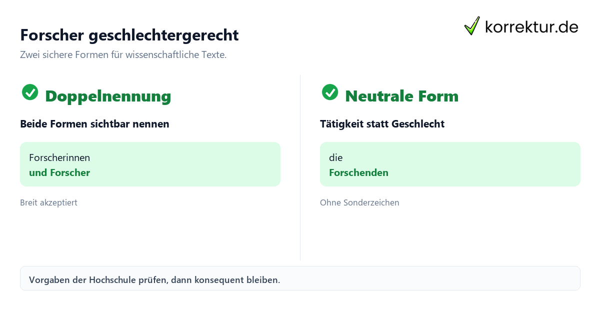Forscher gendern Gendern Forscher: passende Genderformen im Überblick