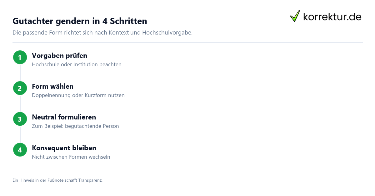 Gutachter gendern in 4 Schritten Gendern Gutachter: Doppelnennung, Gutachter*innen und Doppelpunkt richtig anwenden