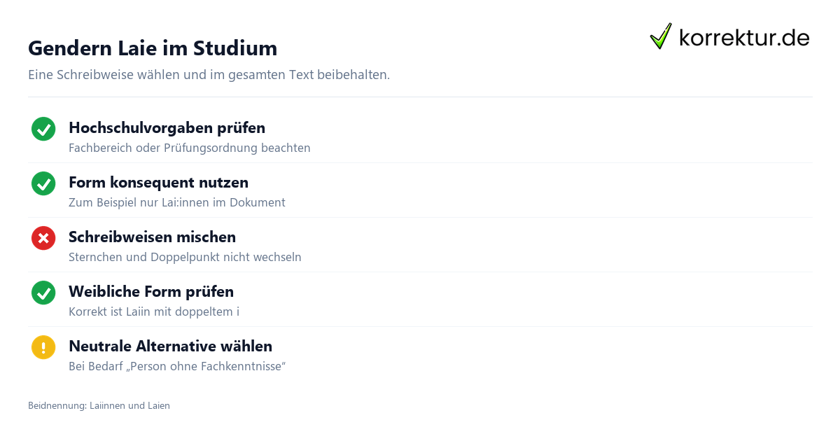 Gendern Laie im Studium Gendern Laie: Checkliste für wissenschaftliche Arbeiten