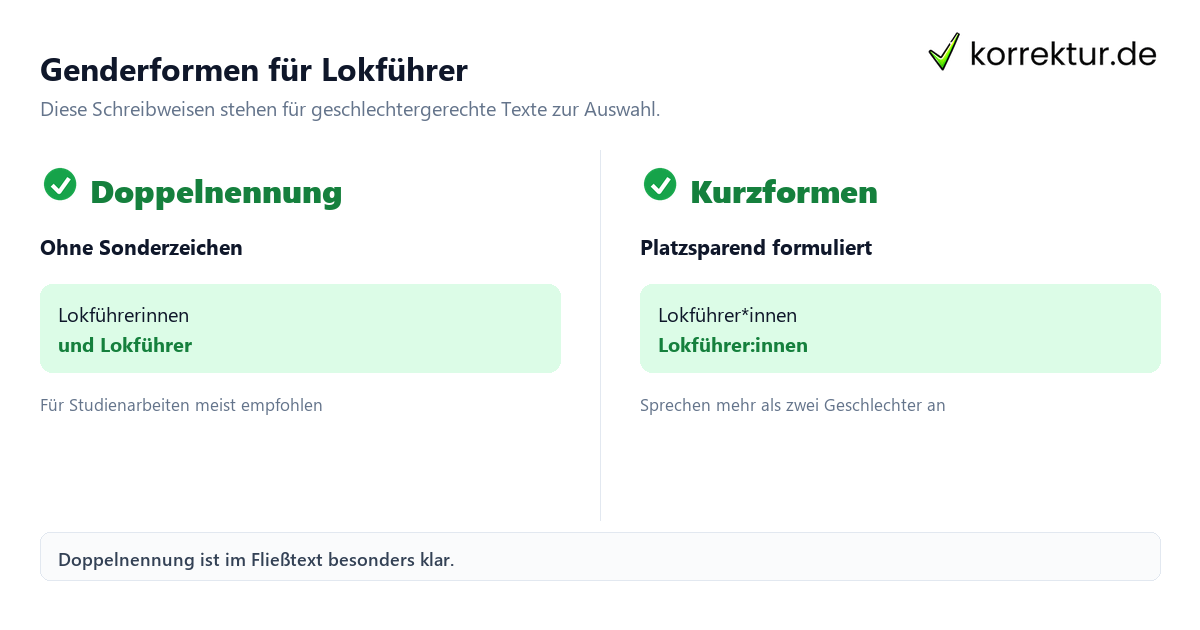gendern Lokführer gendern Lokführer: Überblick