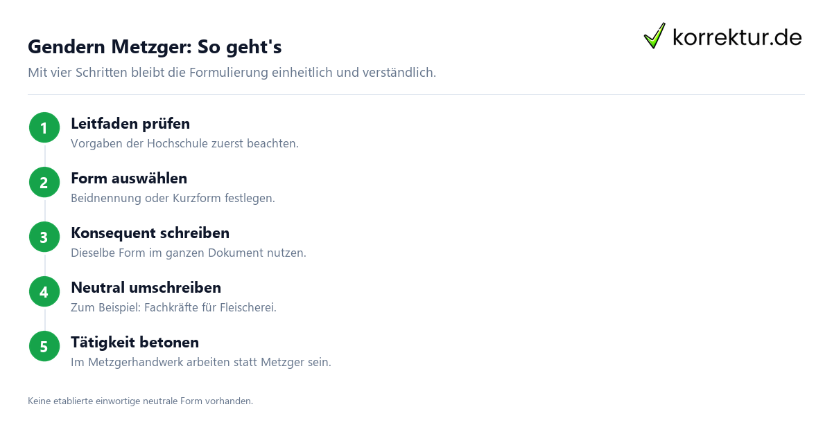 Gendern Metzger: So geht's So gelingt gendern Metzger im Text für wissenschaftliche Arbeiten