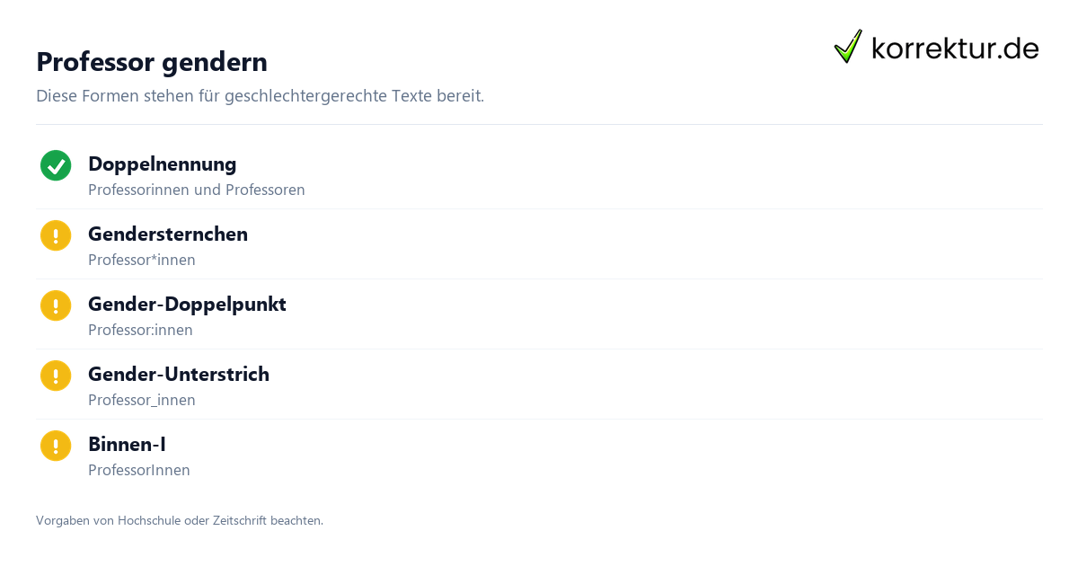 gendern Professor gendern Professor: Überblick