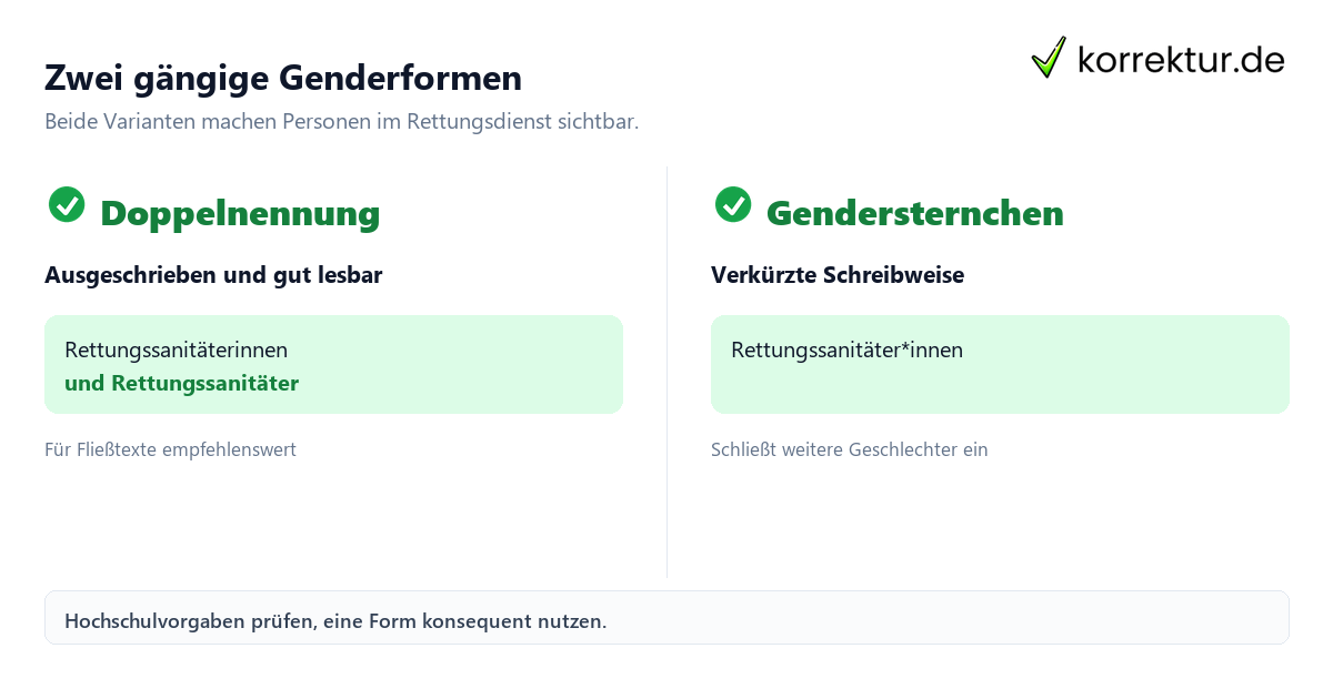 gendern Rettungssanitäter