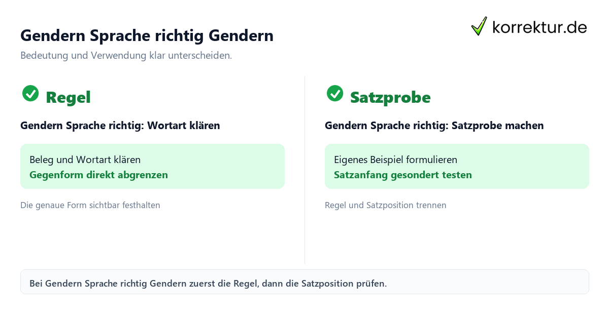Gendern Sprache richtig Gendern mit Bedeutung und passender Verwendung im Vergleich