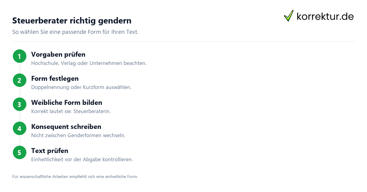 gendern Steuerberater