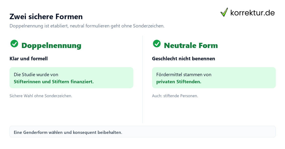 gendern Stifter
