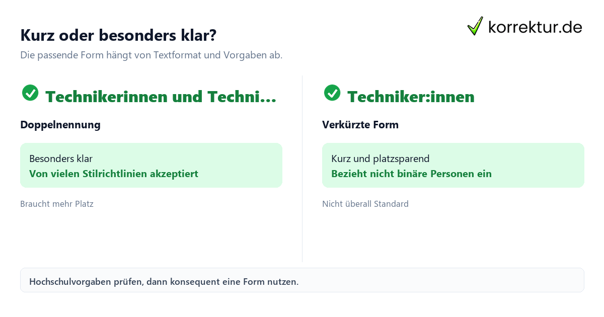 gendern Techniker: Schritte