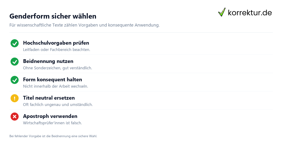 gendern Wirtschaftsprüfer