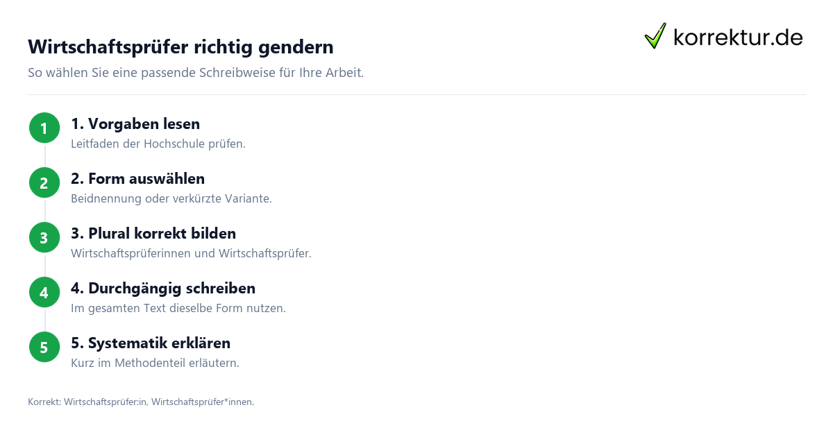 gendern Wirtschaftsprüfer