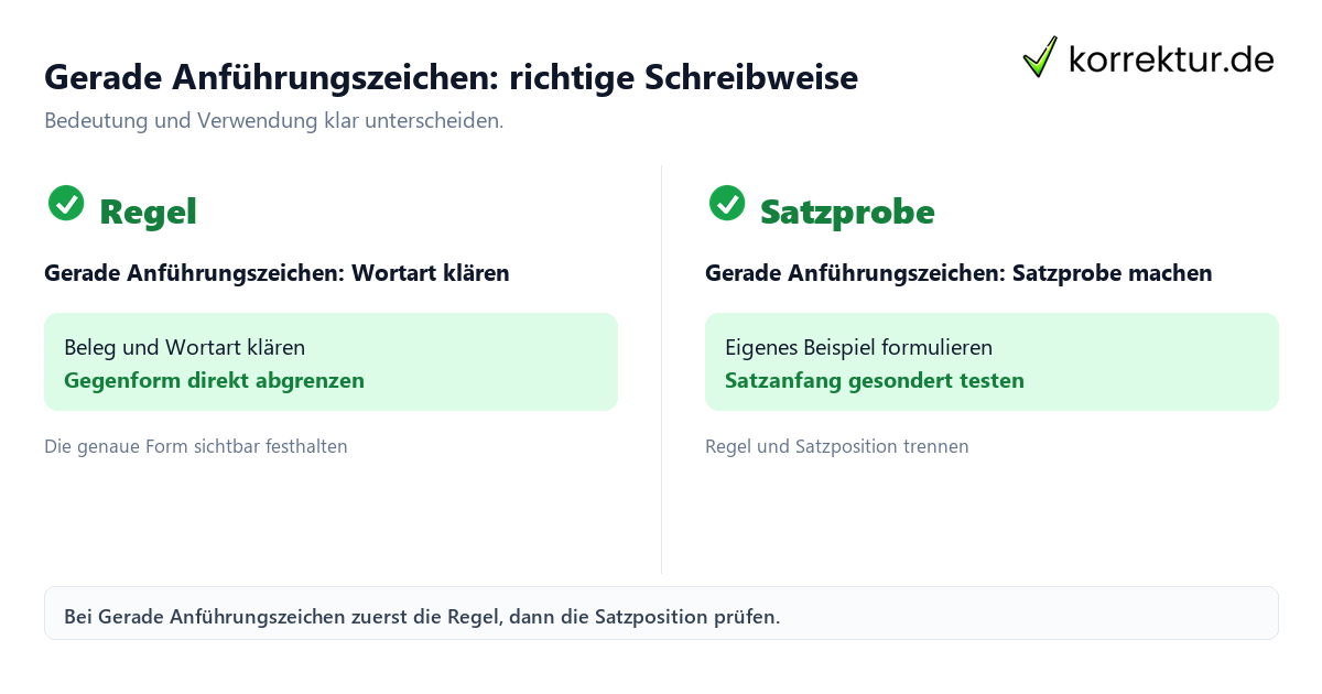Gerade Anführungszeichen: richtige Schreibweise mit Bedeutung und passender Verwendung im Vergleich