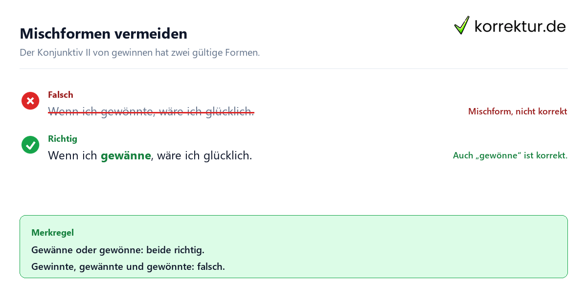 gewänne oder gewönne