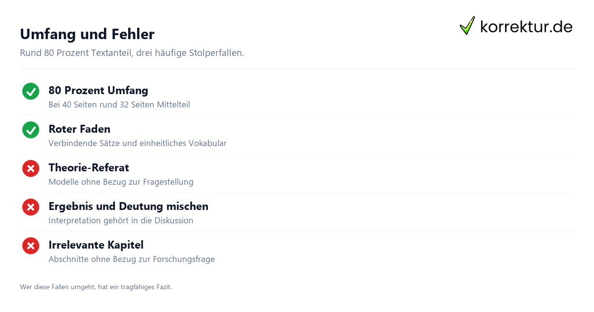 Hauptteil Bachelorarbeit: Umfang, roter Faden und typische Fehler