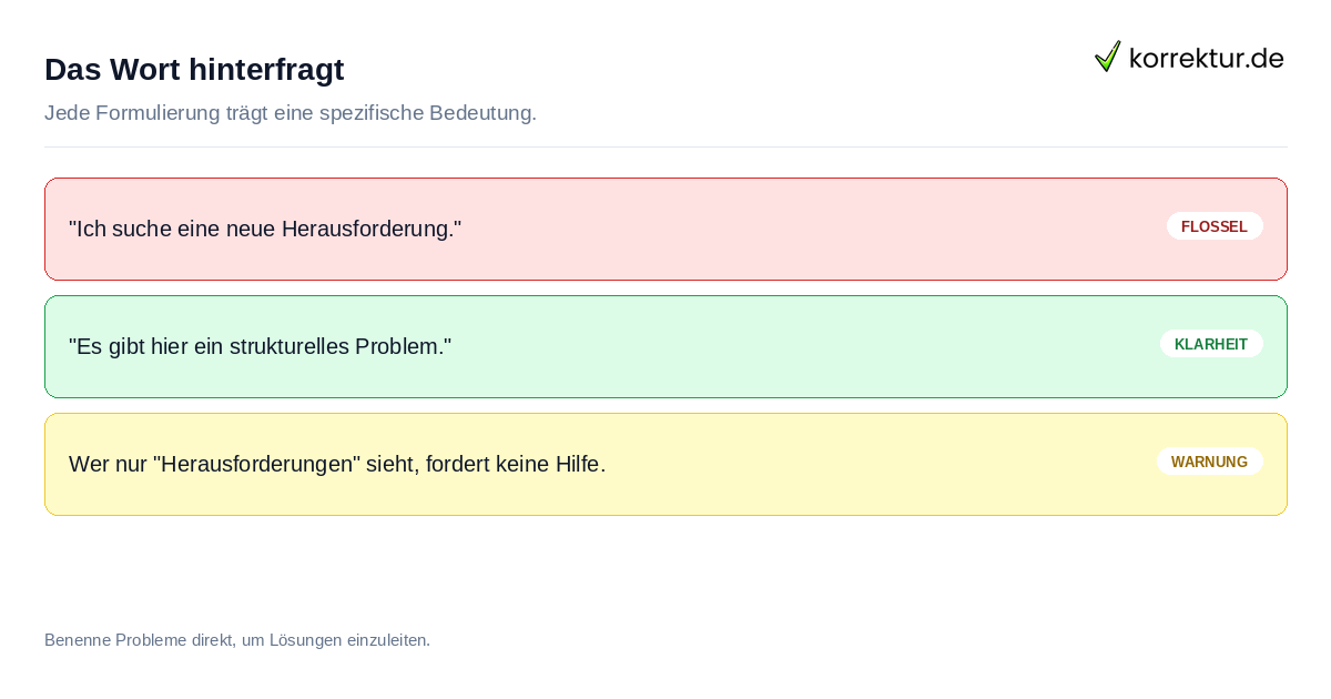 Warum das Wort Herausforderung in Bewerbungsgesprächen kontraproduktiv sein kann