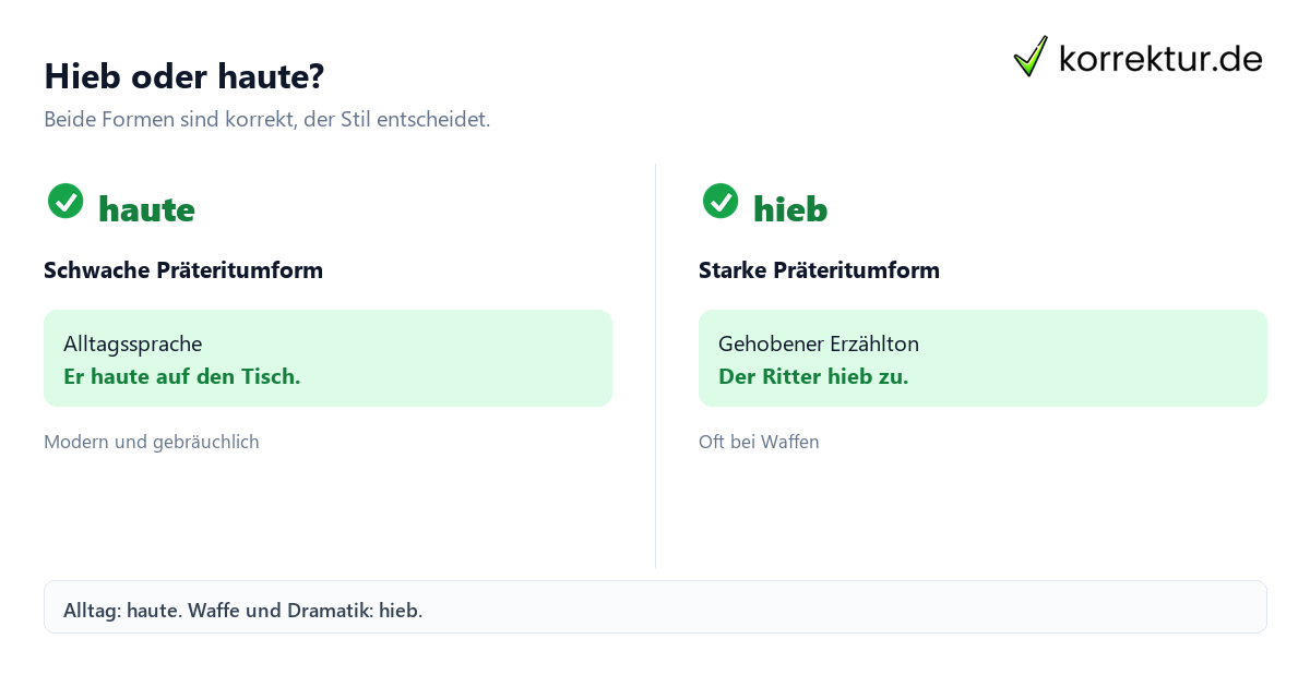 hieb oder haute hieb oder haute