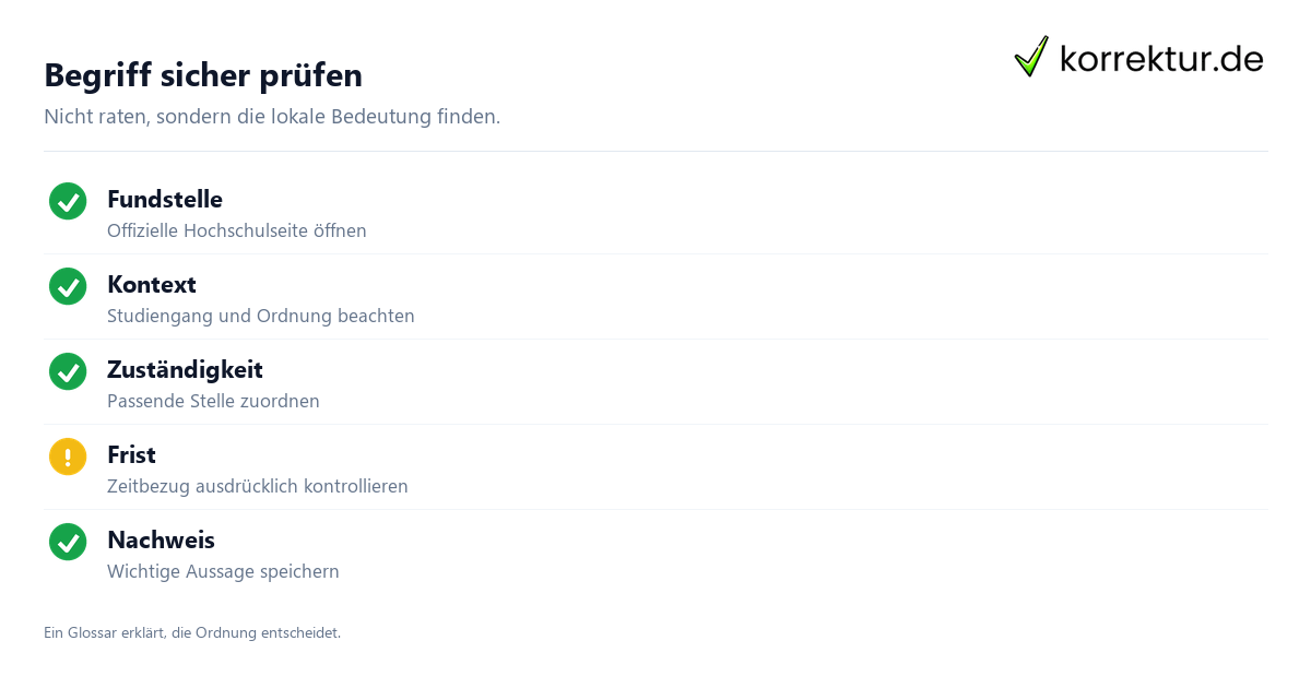 Hochschulbegriffe für Erstsemester: Checkliste für den Studienalltag