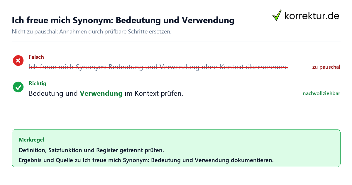 Ungeeignete und belastbare Vorgehensweise bei Ich freue mich Synonym: Bedeutung und Verwendung