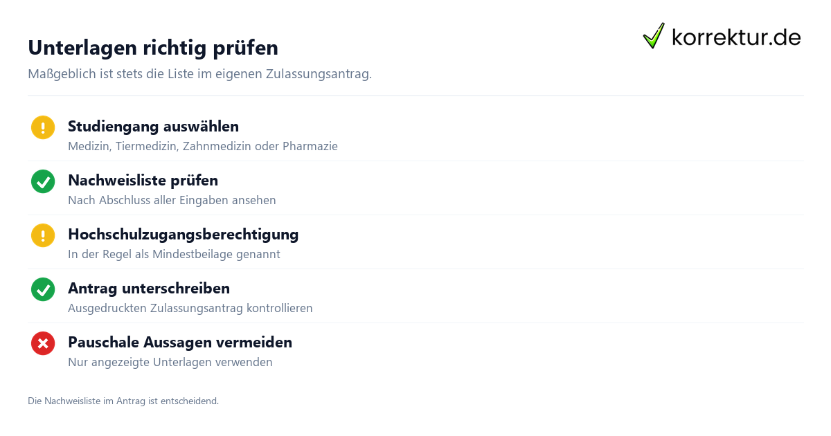 Unterlagen richtig prüfen Unterlagen und Fristen bei der Bewerbung verstehen: Checkliste für Nachweise