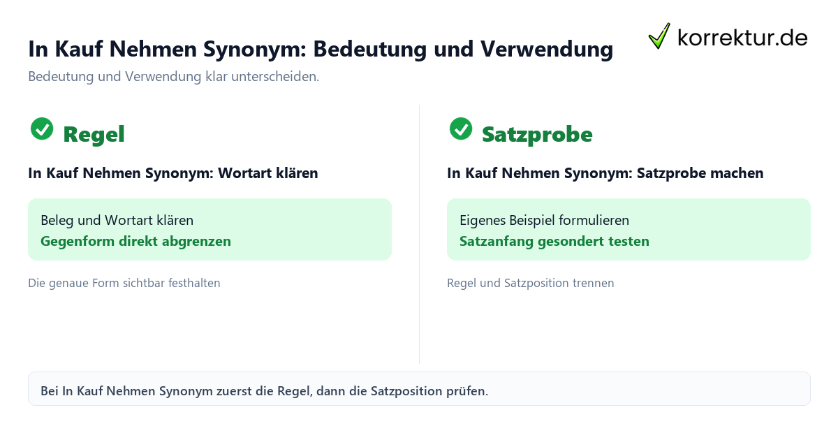 In Kauf Nehmen Synonym: Bedeutung und Verwendung In Kauf Nehmen Synonym: Bedeutung und Verwendung mit Bedeutung und passender Verwendung im Vergleich