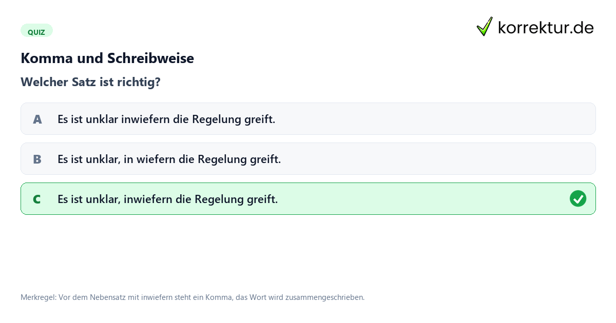 Inwiefern Bedeutung
