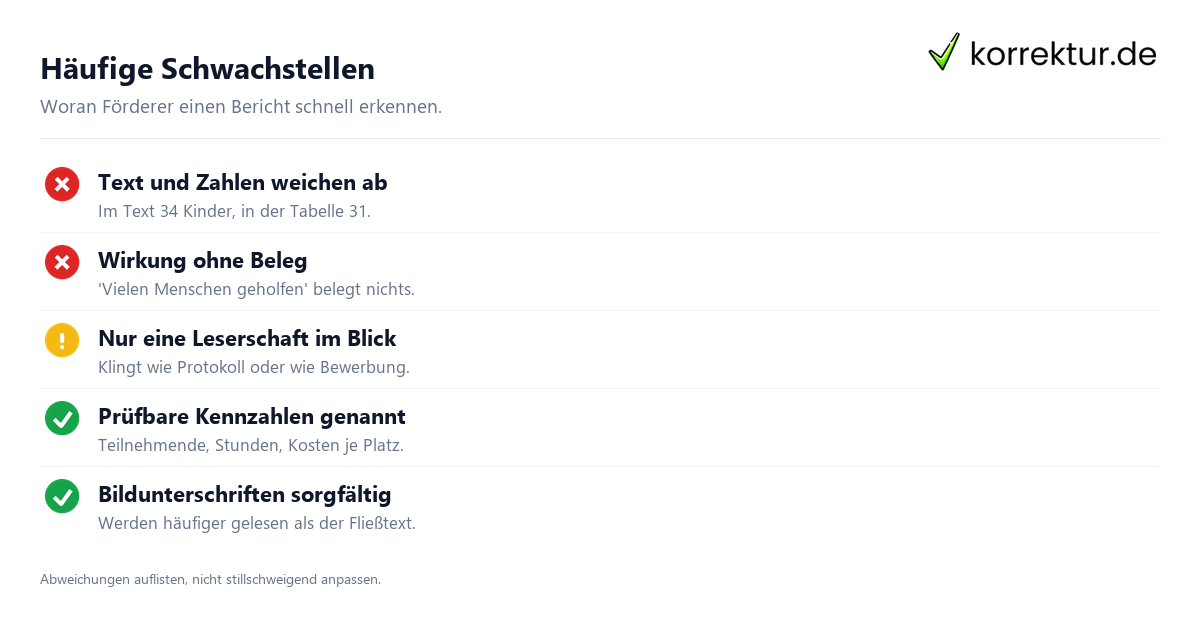 Häufige Schwachstellen Prüfpunkte Jahresbericht für Verein und Stiftung schreiben