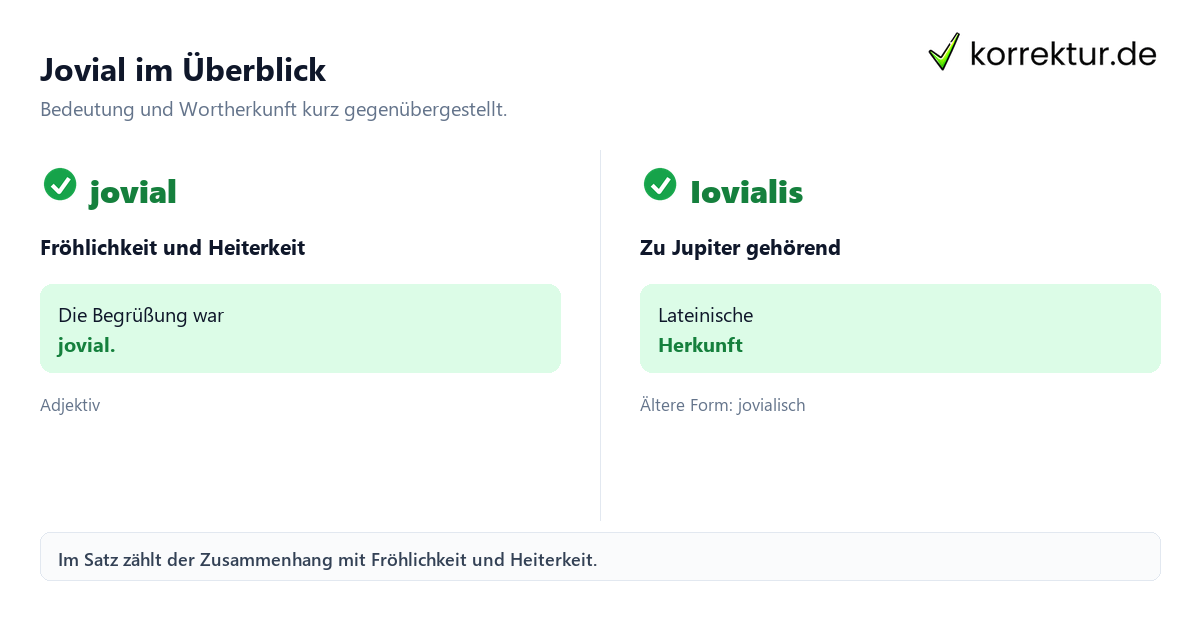 Was bedeutet „jovial“? Bedeutung und Verwendung im Vergleich