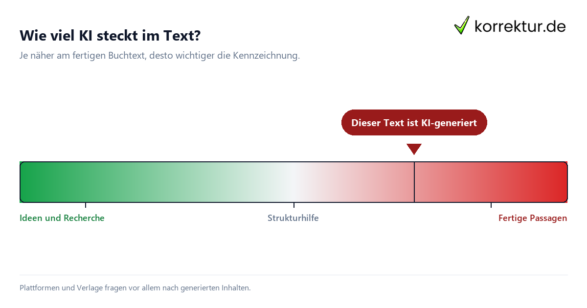 KI im Buch kennzeichnen: Skala für generierte Inhalte