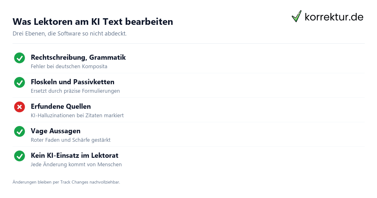 KI Lektorat – was Software übersieht KI Lektorat: typische Schwächen von KI-Texten, die Software nicht findet