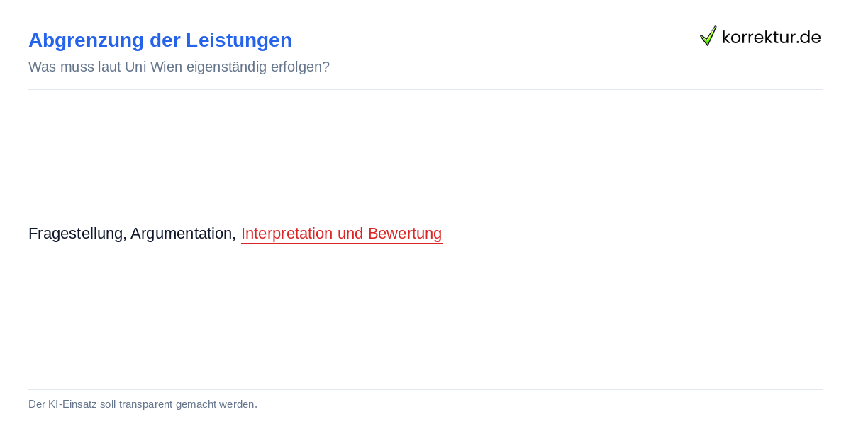Eigenleistung vs. KI Unterstützung an deutschen Universitäten