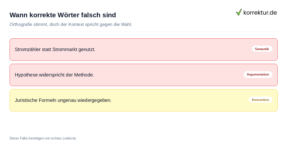 Beispiele für semantische Fehler, die KI übersieht