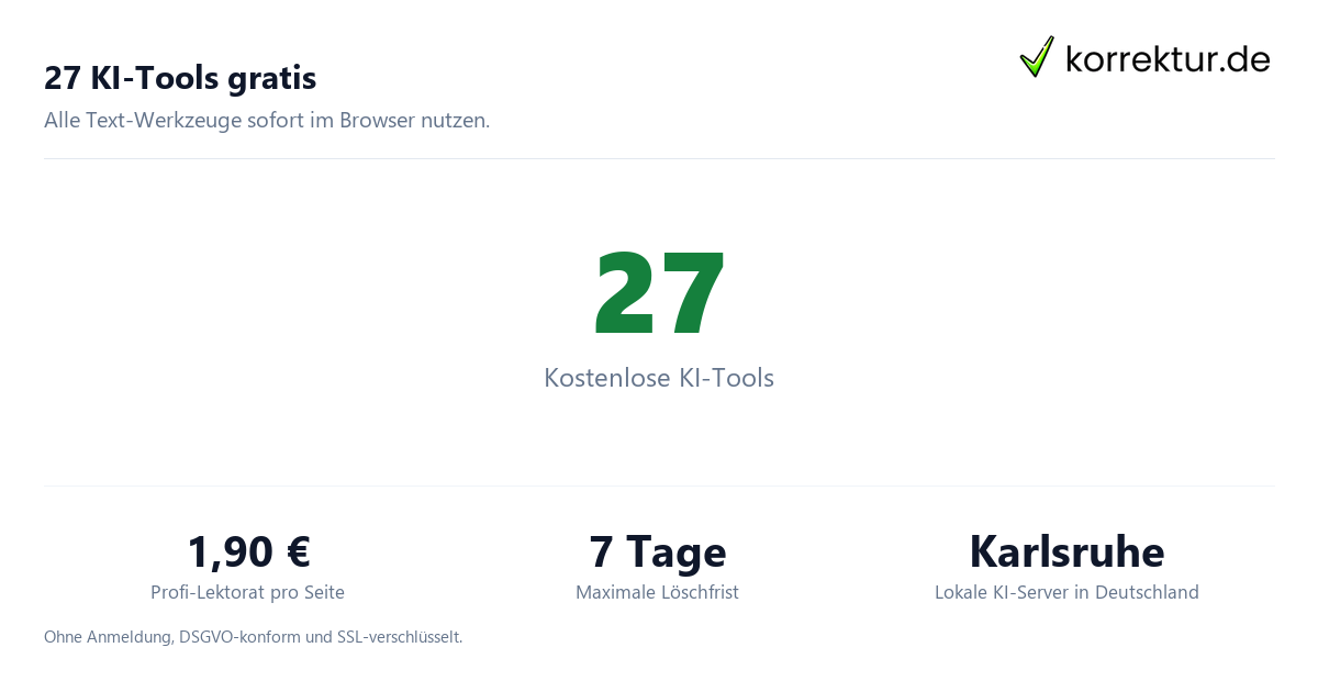 Kostenlose KI-Tools für Texte: 27 Tools und Datenschutz
