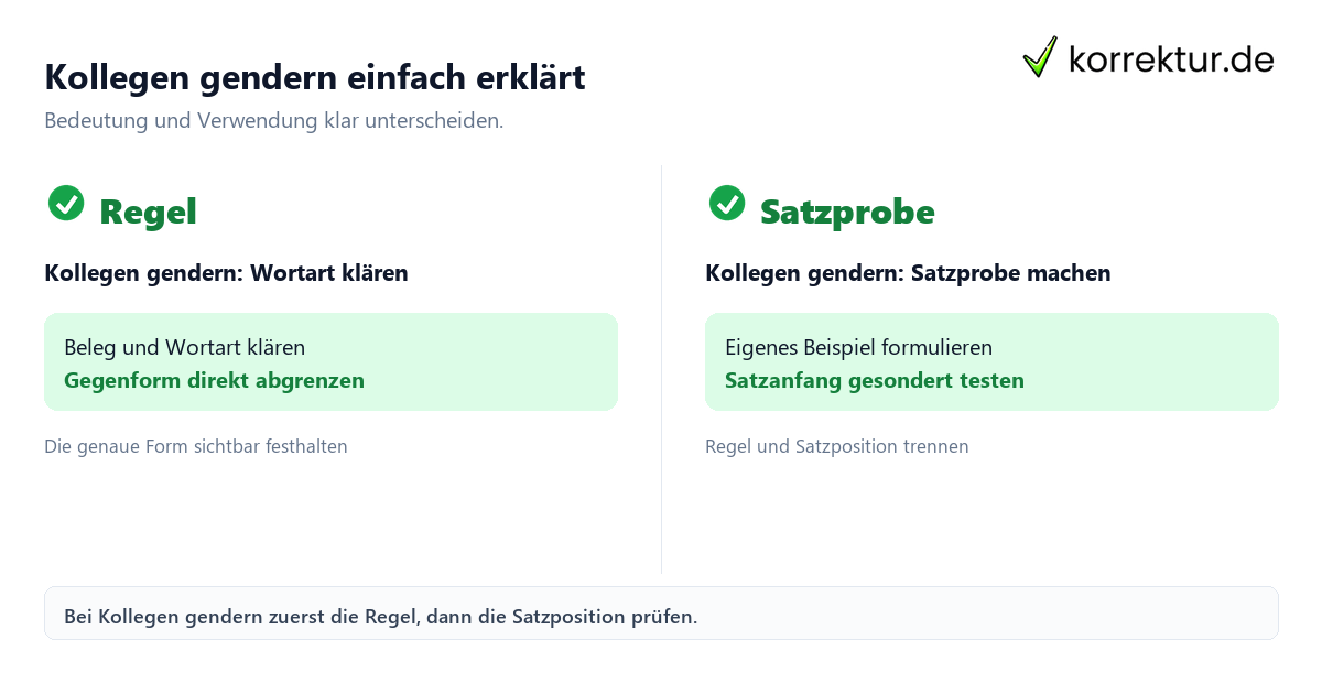 Kollegen gendern einfach erklärt Kollegen gendern einfach erklärt mit Bedeutung und passender Verwendung im Vergleich