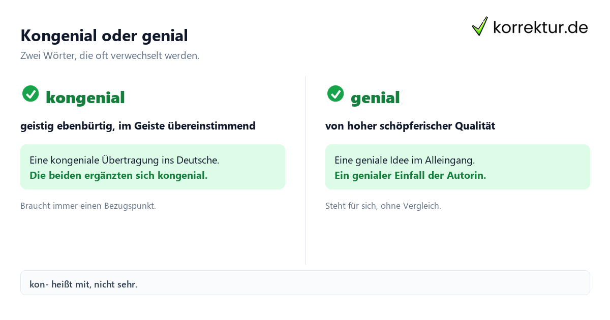 Kongenial Bedeutung Kongenial Bedeutung