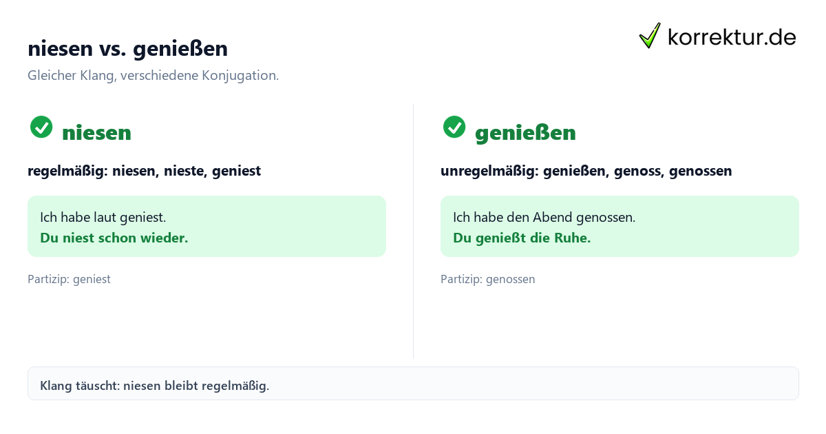 Konjugation niesen Konjugation niesen