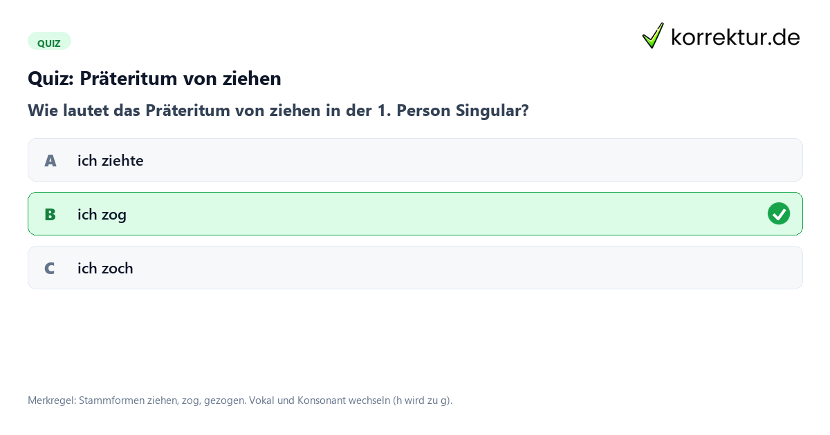 Konjugation ziehen
