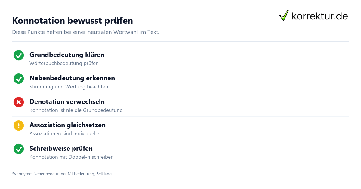 Konnotation Bedeutung richtig im wissenschaftlichen Text verwenden