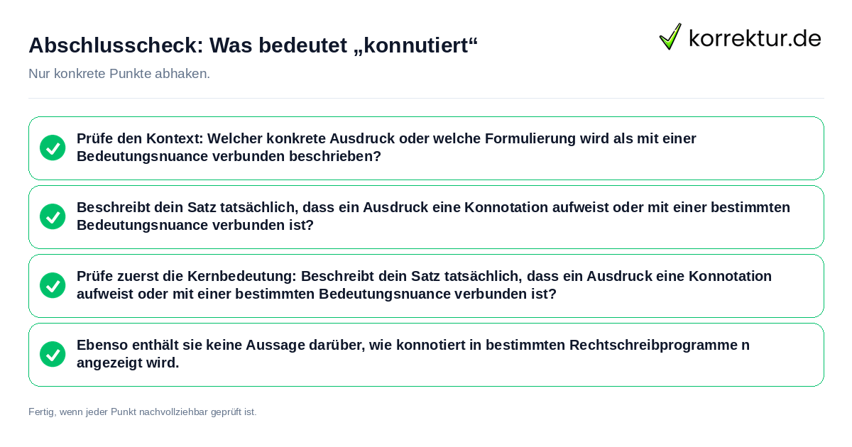 Abschlusscheck: Was bedeutet „konnutiert“ Konkreter Abschlusscheck zu Was bedeutet „konnutiert“