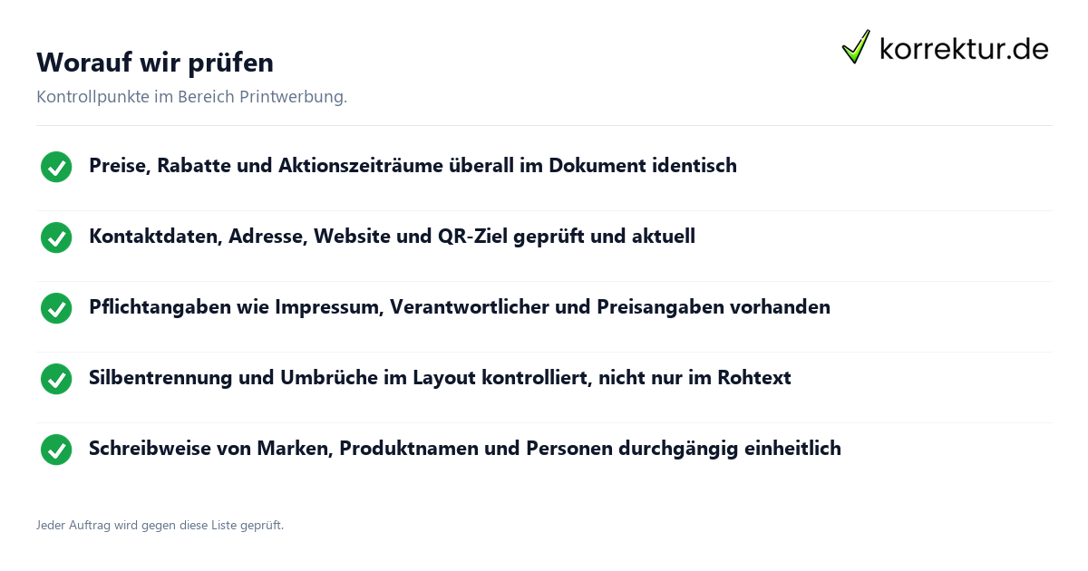 Flyer und Broschüren vor dem Druck korrekturlesen lassen: Prüfpunkte im Überblick