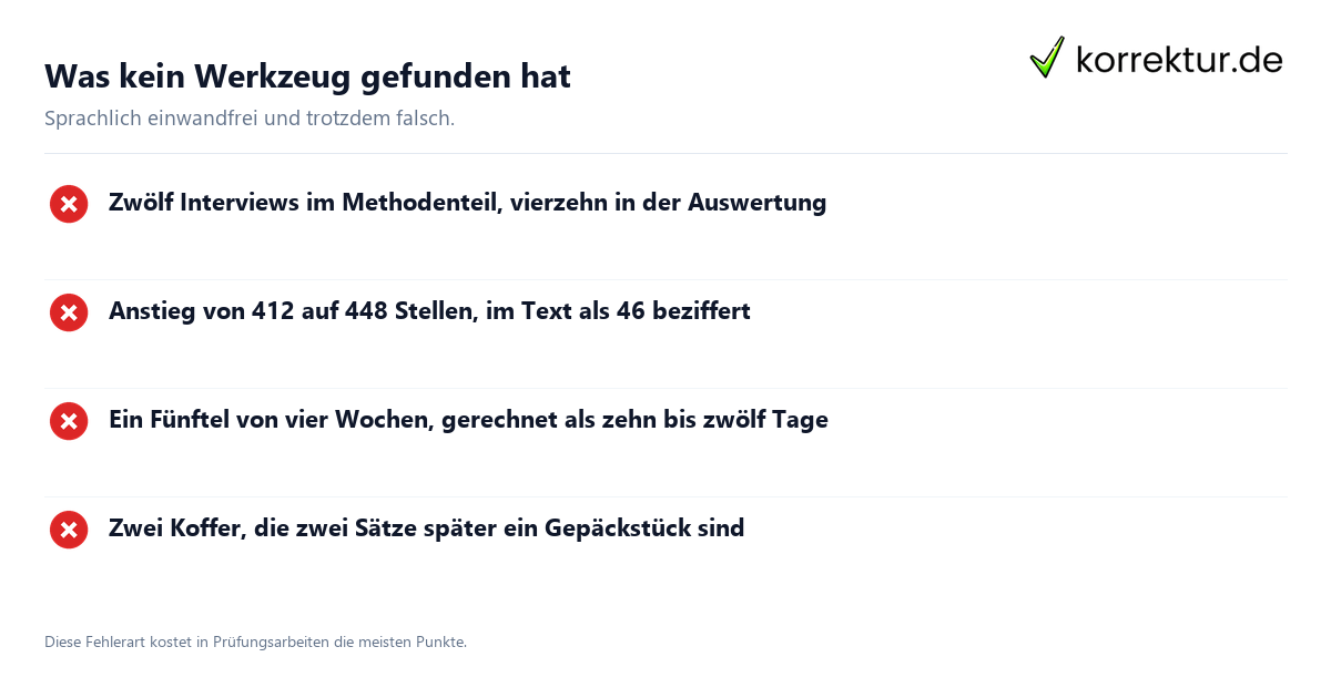 Korrekturprogramme im Blindtest: unentdeckte Widersprüche