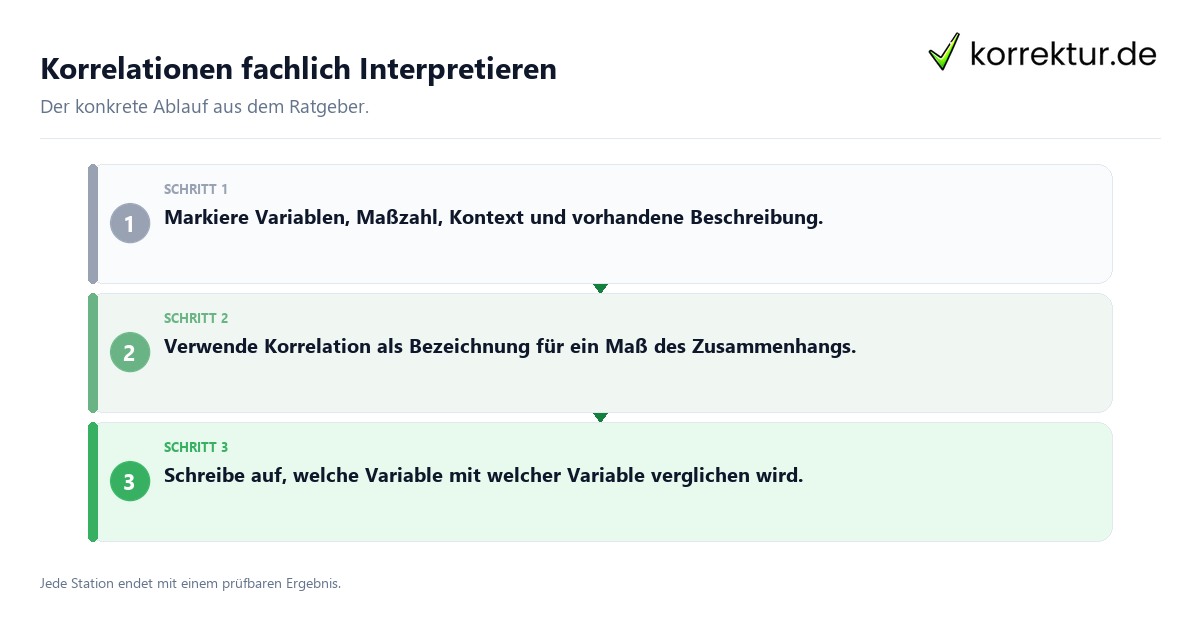 Konkrete Schritte zu Korrelationen fachlich interpretieren