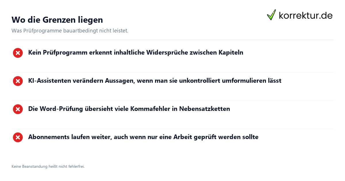 Wo die Grenzen liegen Alternativen zu LanguageTool sachlich verglichen: Grenzen im Überblick