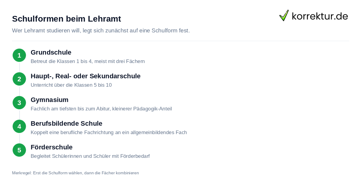Schulformen beim Lehramt Lehramt studieren: Schulformen im Überblick