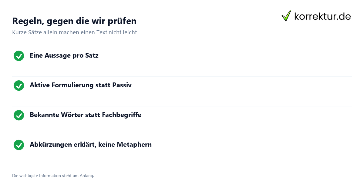 Leichte Sprache: Regeln in der Kontrolle