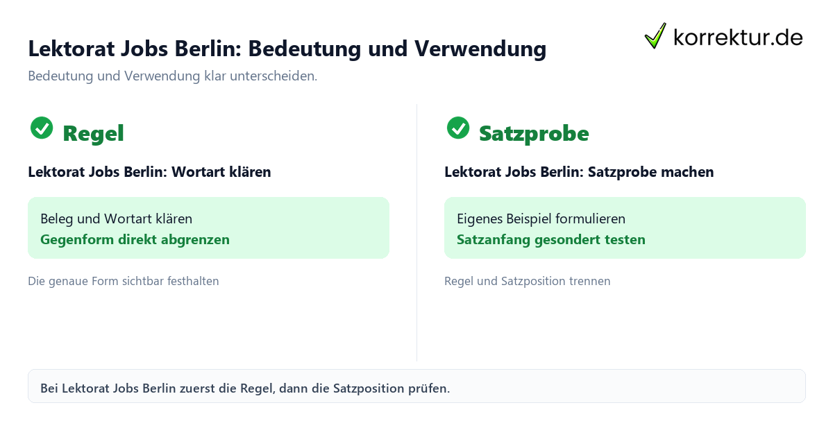 Lektorat Jobs Berlin: Bedeutung und Verwendung Lektorat Jobs Berlin: Bedeutung und Verwendung mit Bedeutung und passender Verwendung im Vergleich