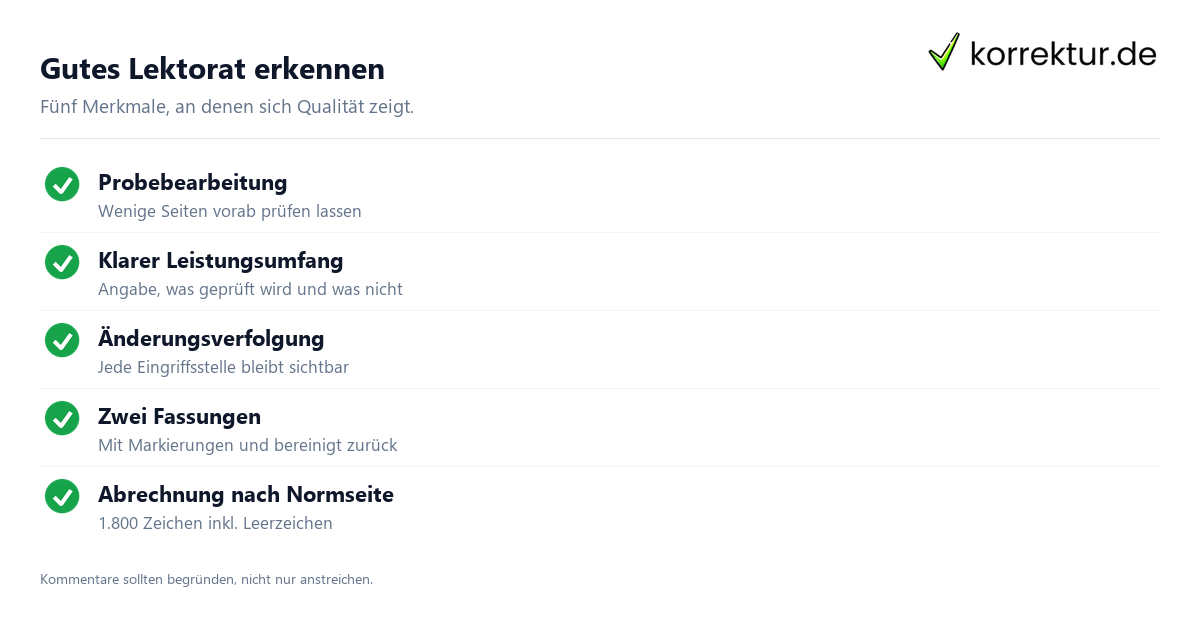 Lektorieren Bedeutung